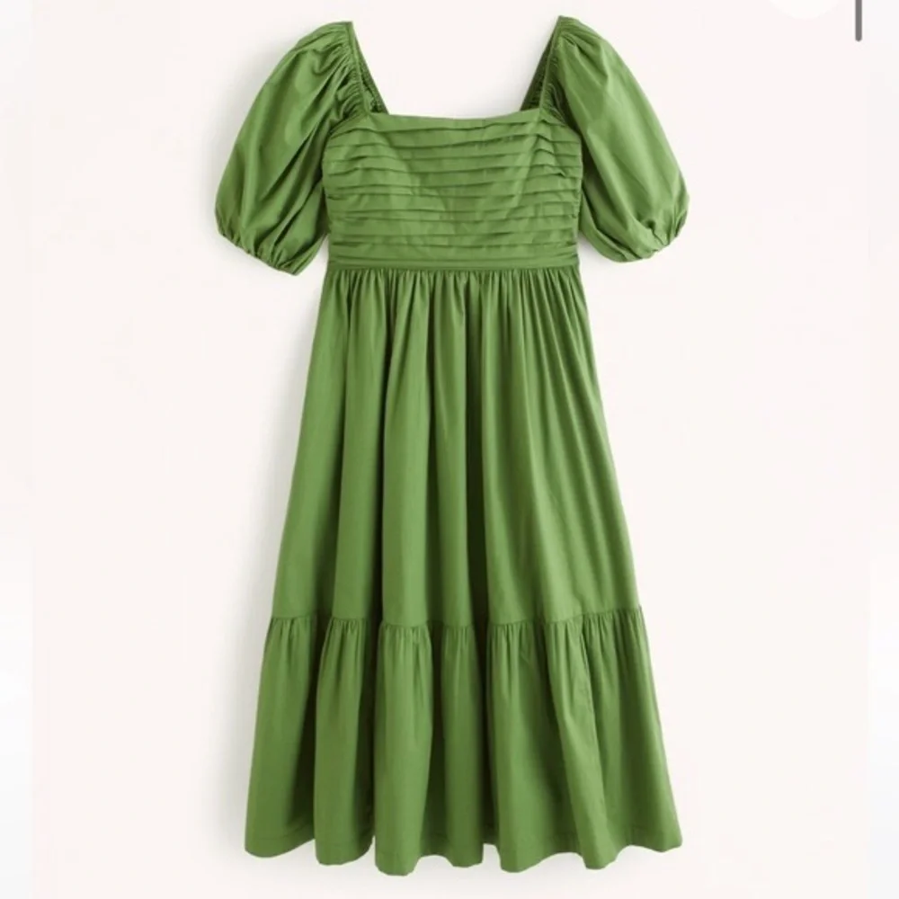 Emerson Poplin Puff Sleeve Midi Dress - Picture 1 of 7